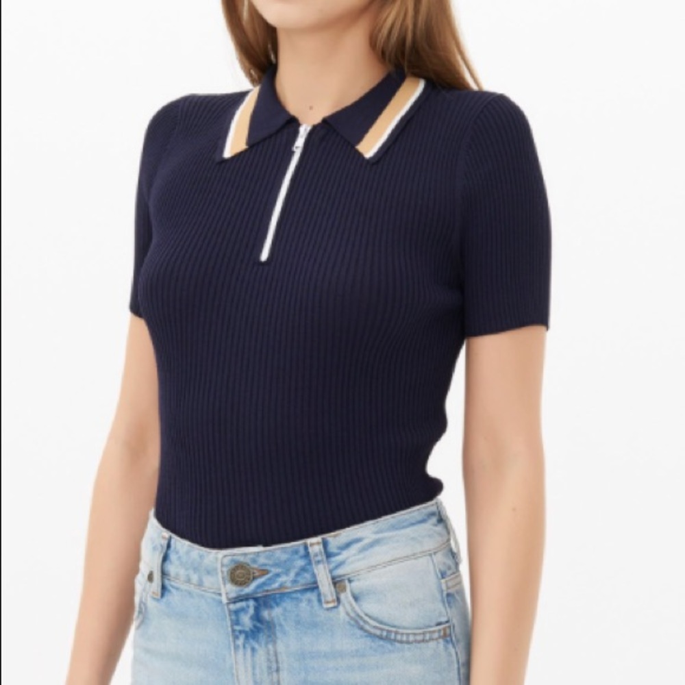 Sandro polo zip-up top size 1 small. NWOT